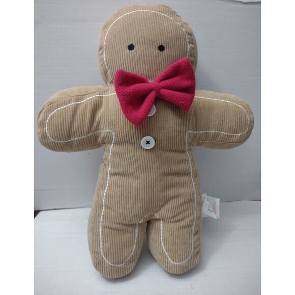 Other - Cupcakes And Cashmere Corduroy Gingerbread Man Pillow 16"